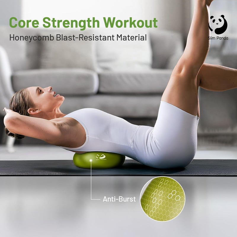 Slim Panda Pilates Ball, 9 Inch Small Exercise Ball, Anti Burst Mini Yoga Ball for Stability, Workout, Barre, Core Strength, Physical Therapy, Balance, Stretching - Image 3